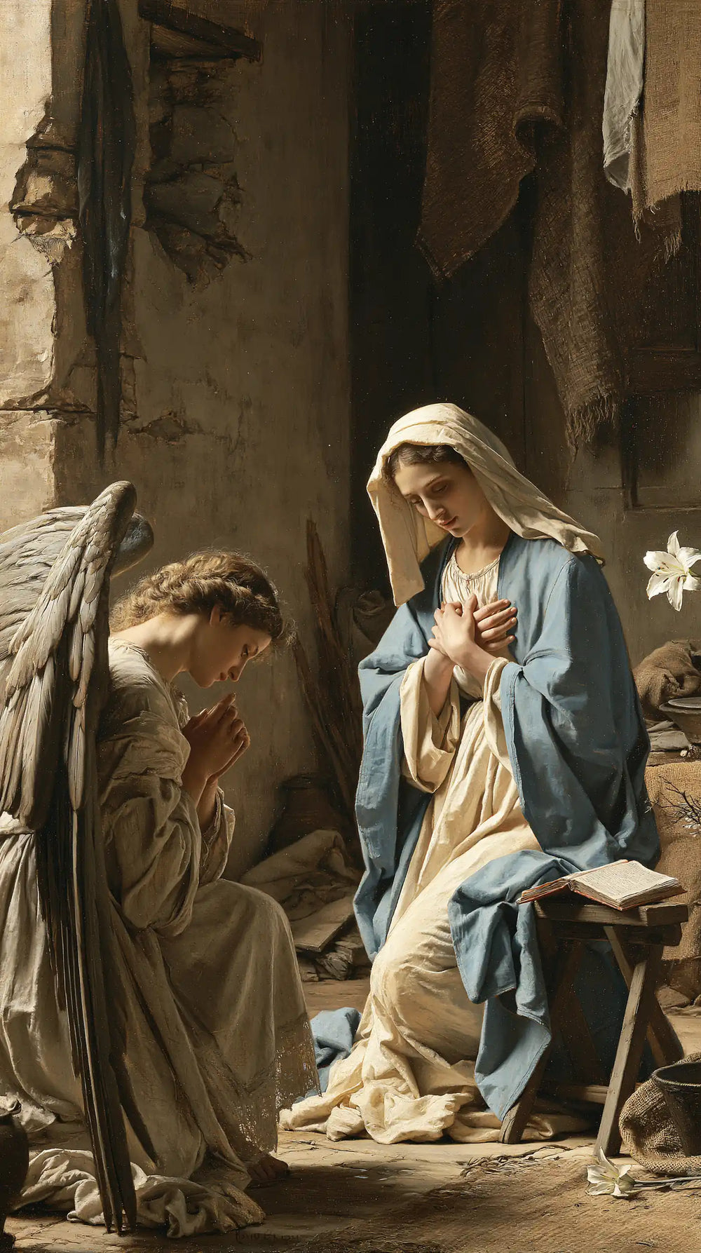 the Annunciation in the chamber at Nazareth in The Chamber in Nazareth style, portrait Christian artwork no. 1