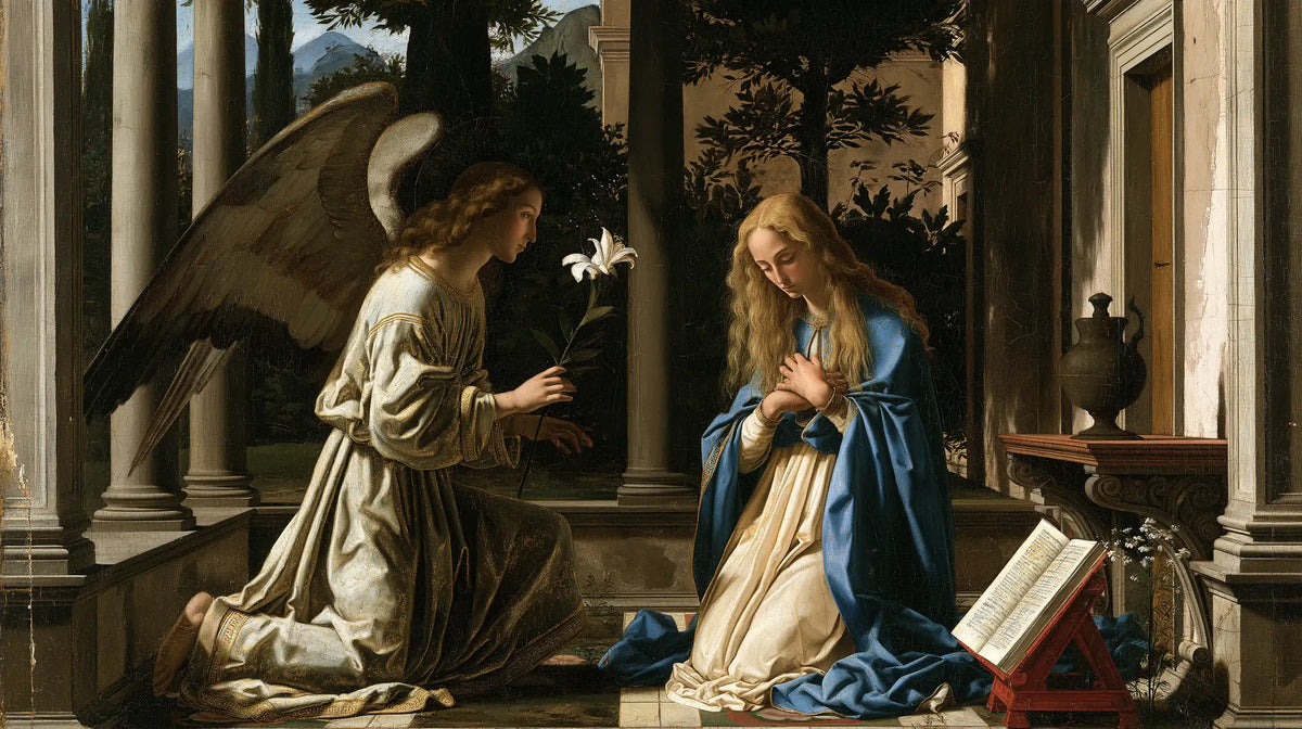 The Annunciation — The Lily beneath the Portico’s Boughs