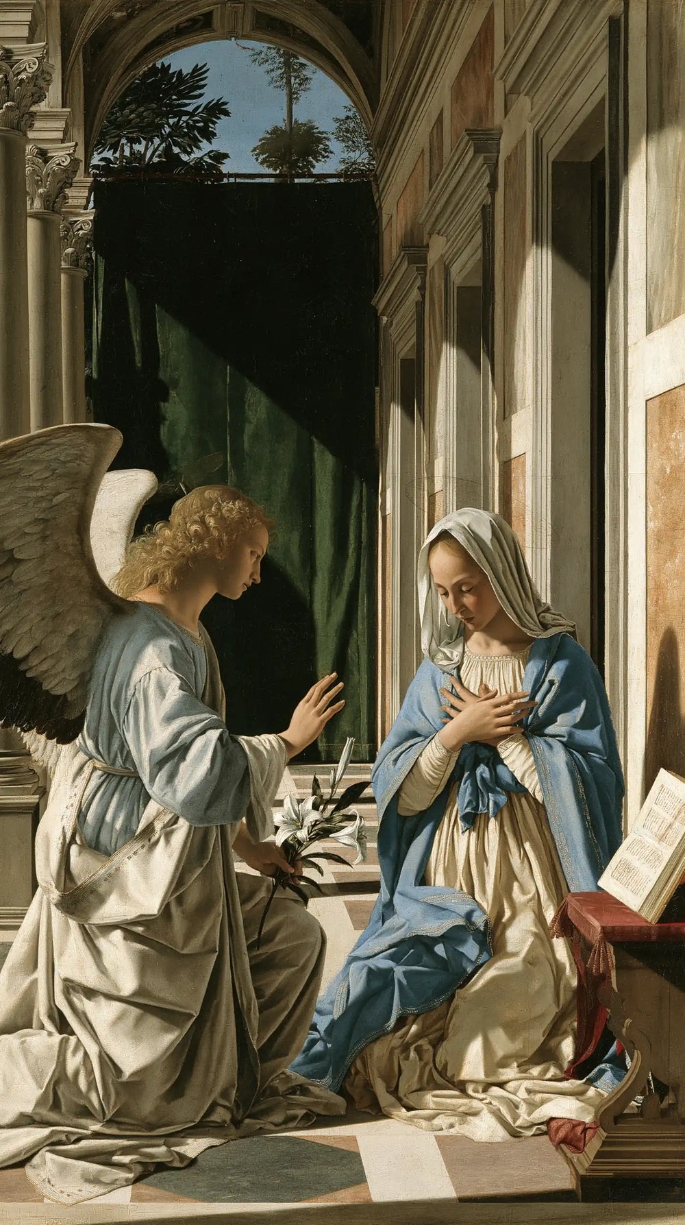 the Annunciation in Florentine Renaissance style in Florentine Renaissance style, portrait Christian artwork no. 7