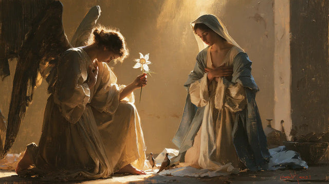 The Annunciation - Mary Kneeling before Gabriel · Landscape n° 2