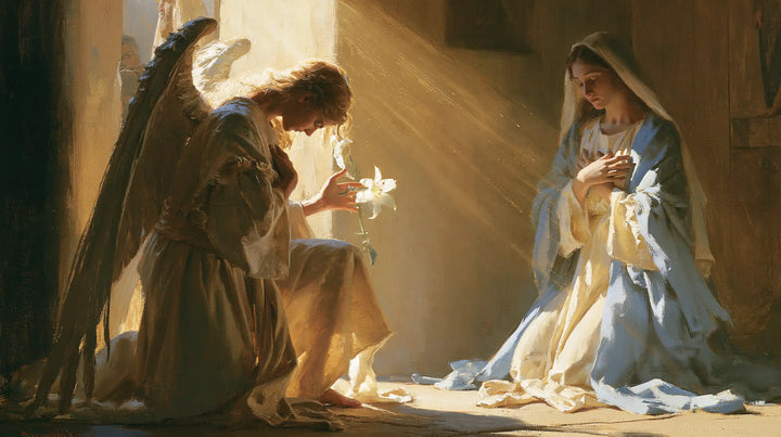 The Annunciation - Mary Kneeling before Gabriel · Landscape n° 9