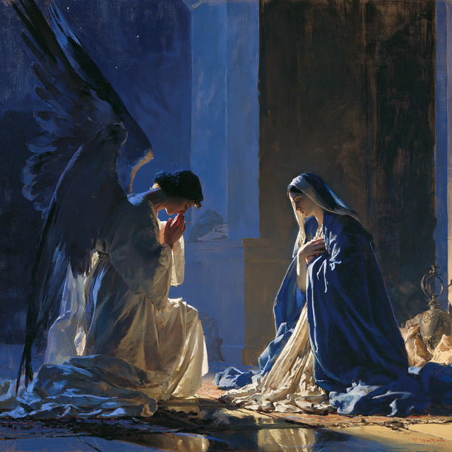 The Annunciation - Midnight Blue Chiaroscuro · Square n° 4