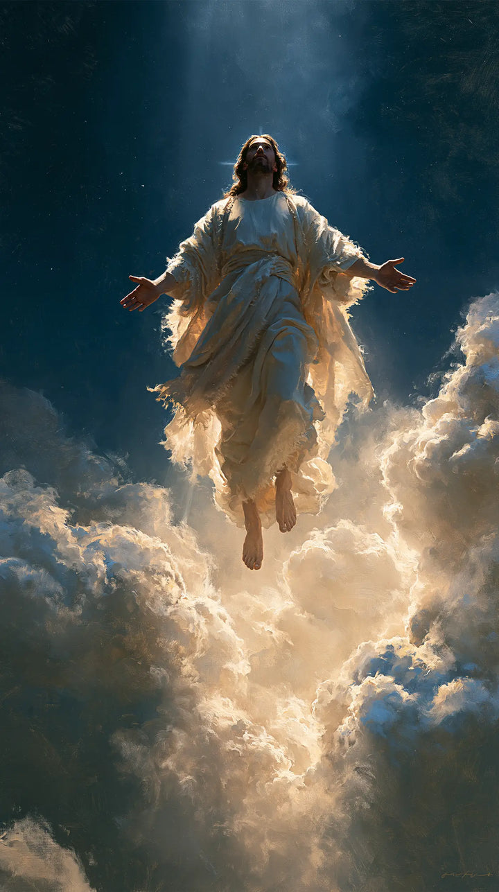 The Ascension of Jesus Christ - Midnight Blue Chiaroscuro · Portrait n° 3