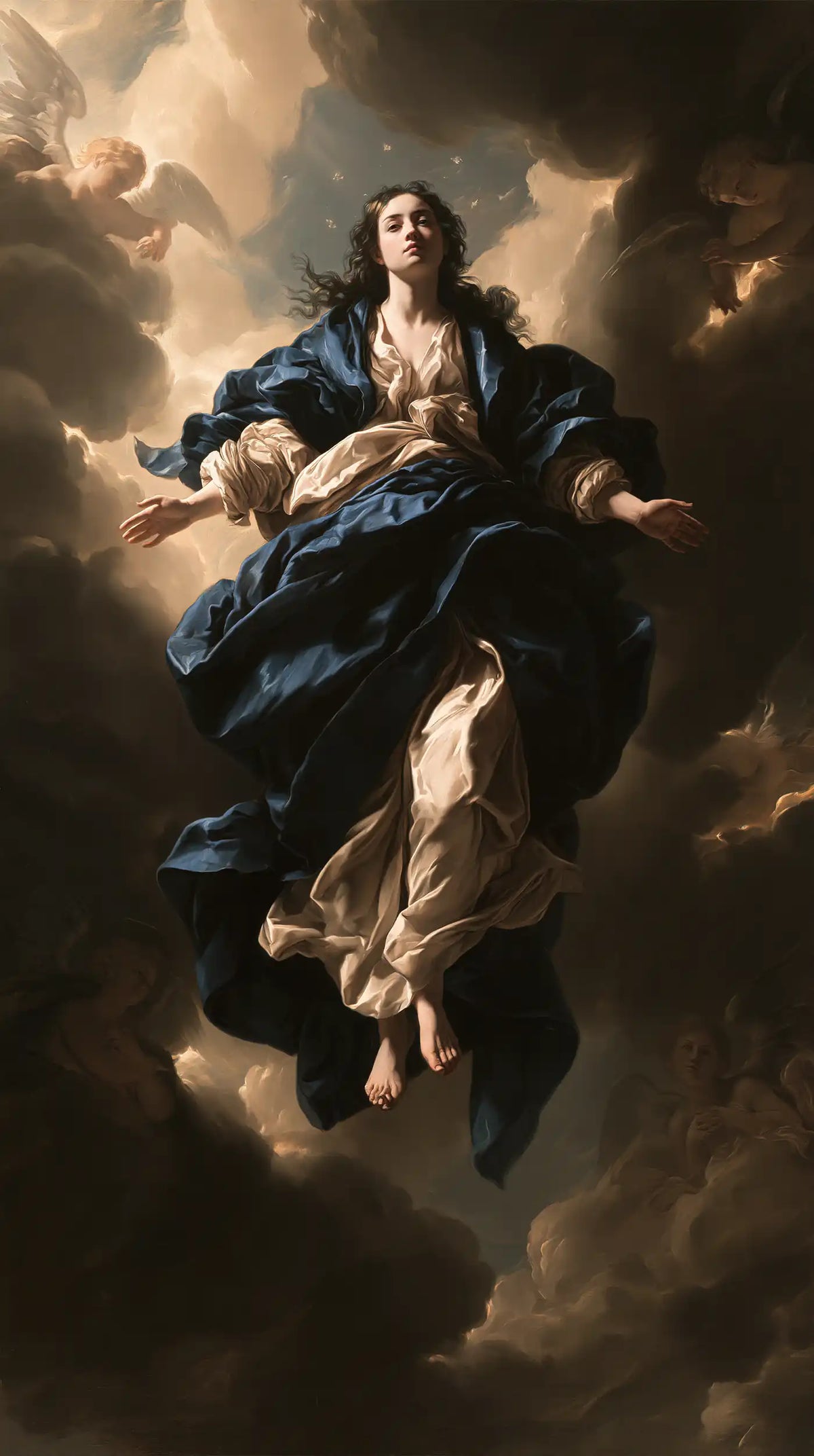 The Assumption of Mary - Caravaggio Tenebrism · Portrait n° 3