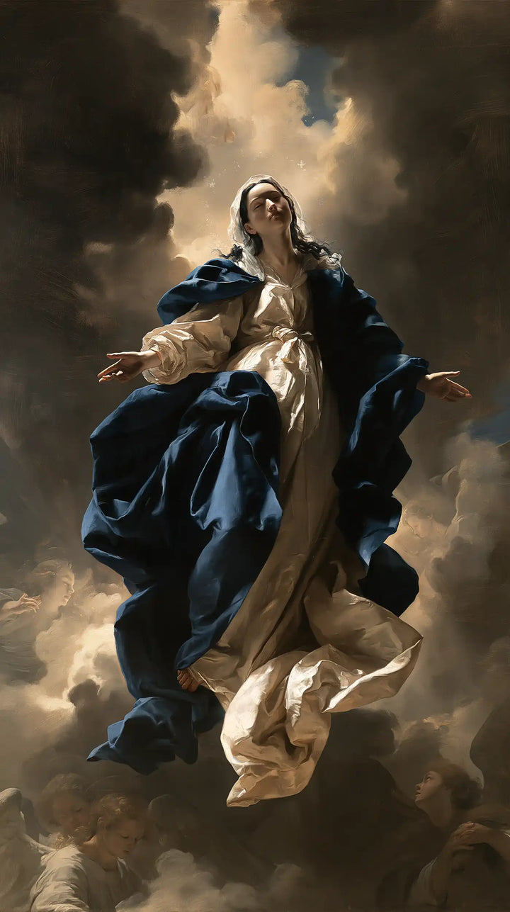 The Assumption of Mary - Caravaggio Tenebrism · Portrait n° 10