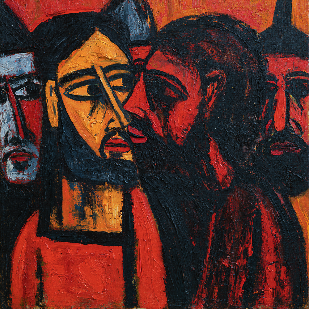 Judas' forræderi - ekspressionistisk · Carré n° 1 - kristen kunst