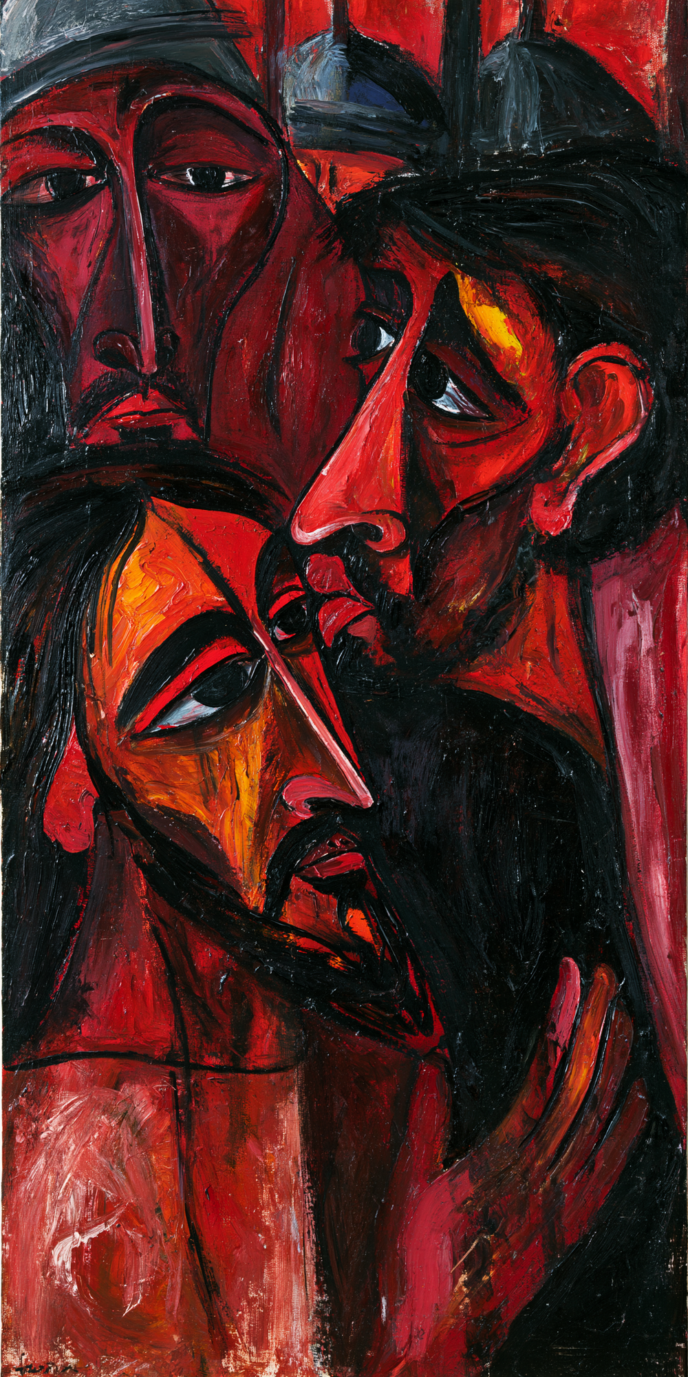 Judas' forræderi - ekspressionistisk · Portræt n° 3 - kristen kunst