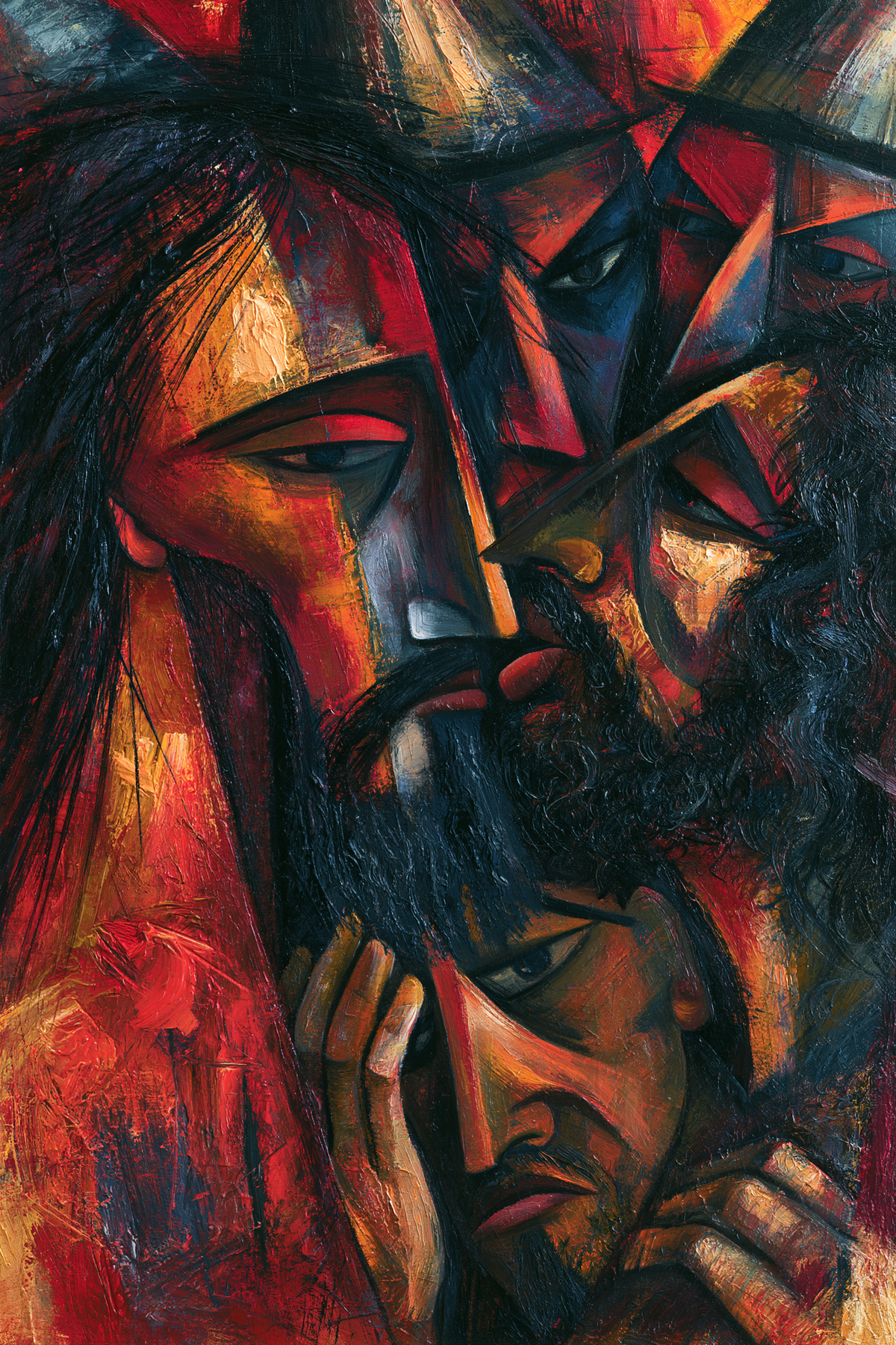 Judas' forræderi - ekspressionistisk · Portræt n° 6 - kristen kunst