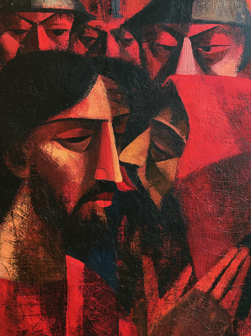 Judas' forræderi - ekspressionistisk · Portræt n° 7 - kristen kunst