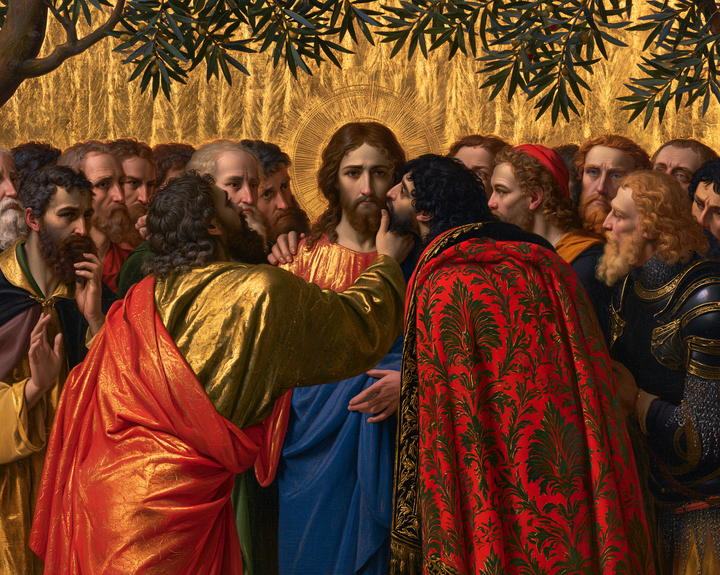 The Betrayal of Judas — The Kiss in the Flowered Mantle