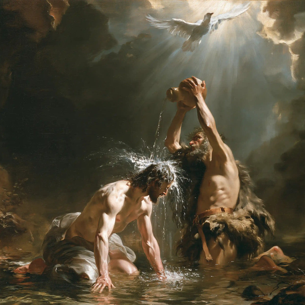 The Baptism of Jesus – Theatrical Baroque · Kneeling in the Jordan · Square no. 5