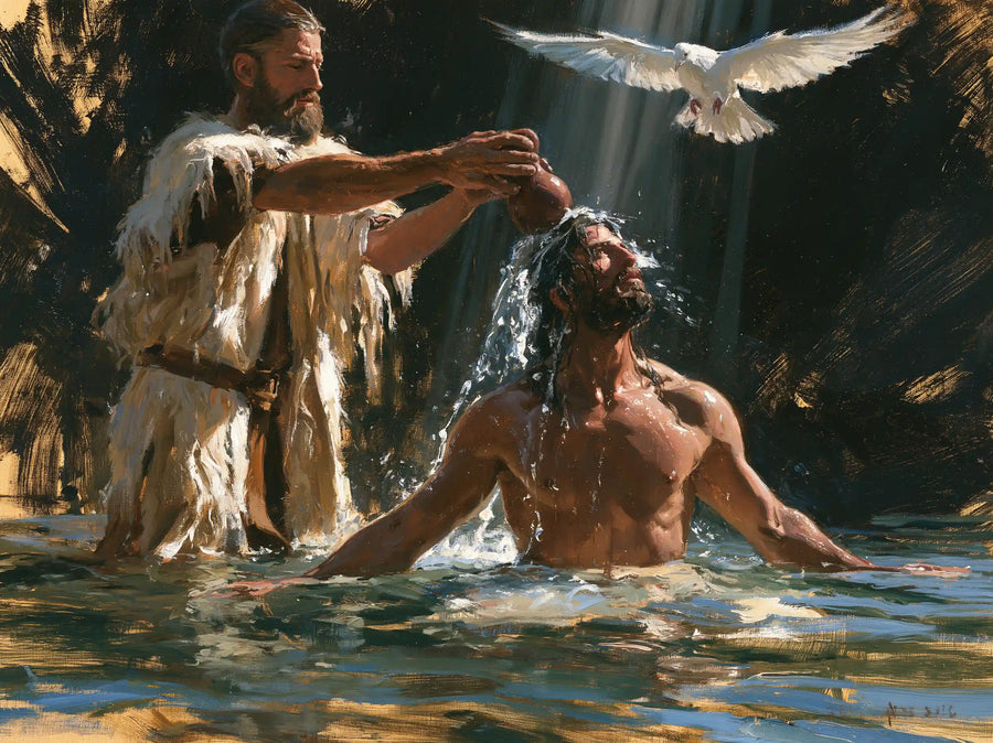 The Baptism of Jesus – Expressionist · Kneeling in the Jordan · Landscape no. 3