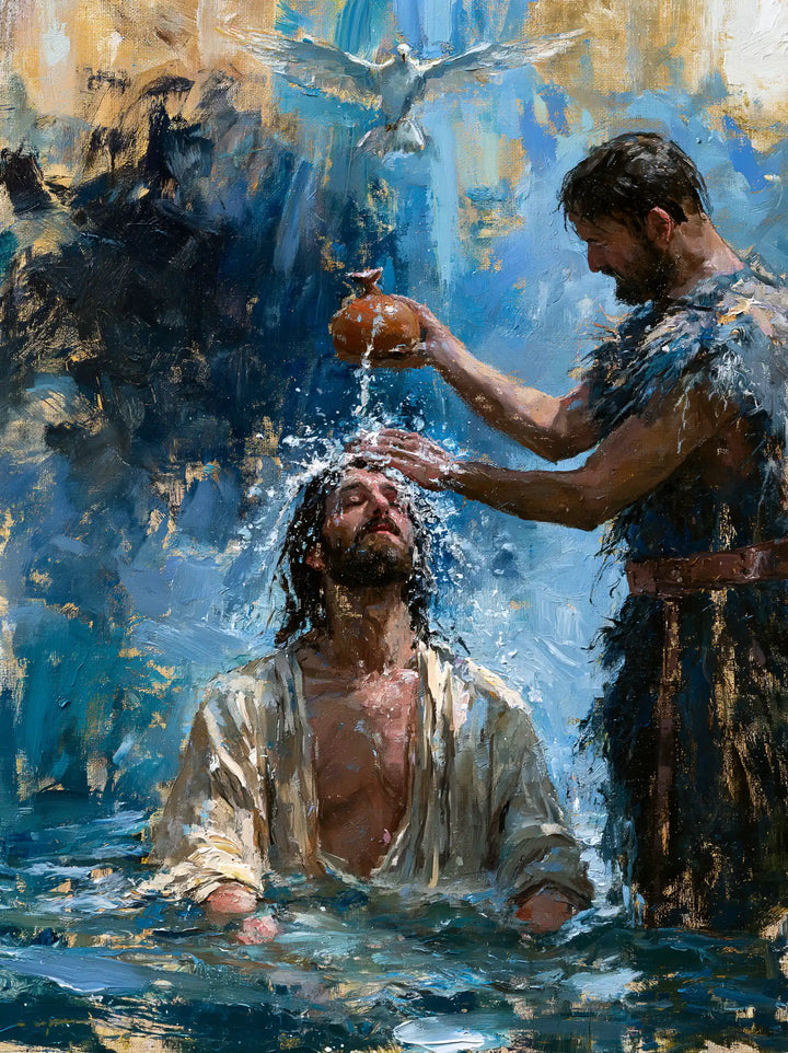 The Baptism of Jesus – Expressionist · Kneeling in the Jordan · Portrait no. 8