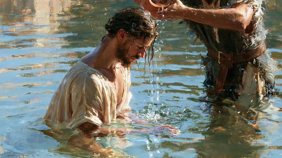 The Baptism of Jesus – Impressionist · Kneeling in the Jordan · Landscape no. 4