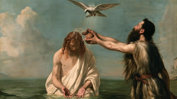 The Baptism of Jesus – Florentine Renaissance · Kneeling in the Jordan · Landscape no. 1