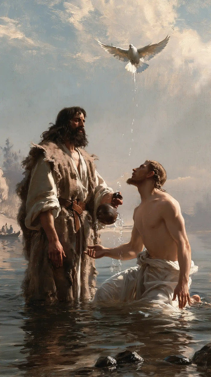 The Baptism of Jesus – Symbolist · Kneeling in the Jordan · Portrait no. 5