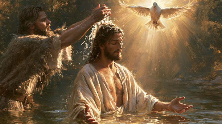 The Baptism of Jesus – Sacred Gold · Standing in the Jordan · Landscape no. 3