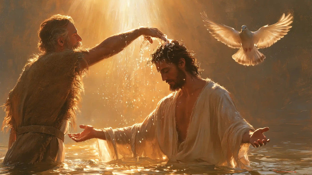 The Baptism of Jesus – Sacred Gold · Standing in the Jordan · Landscape no. 4