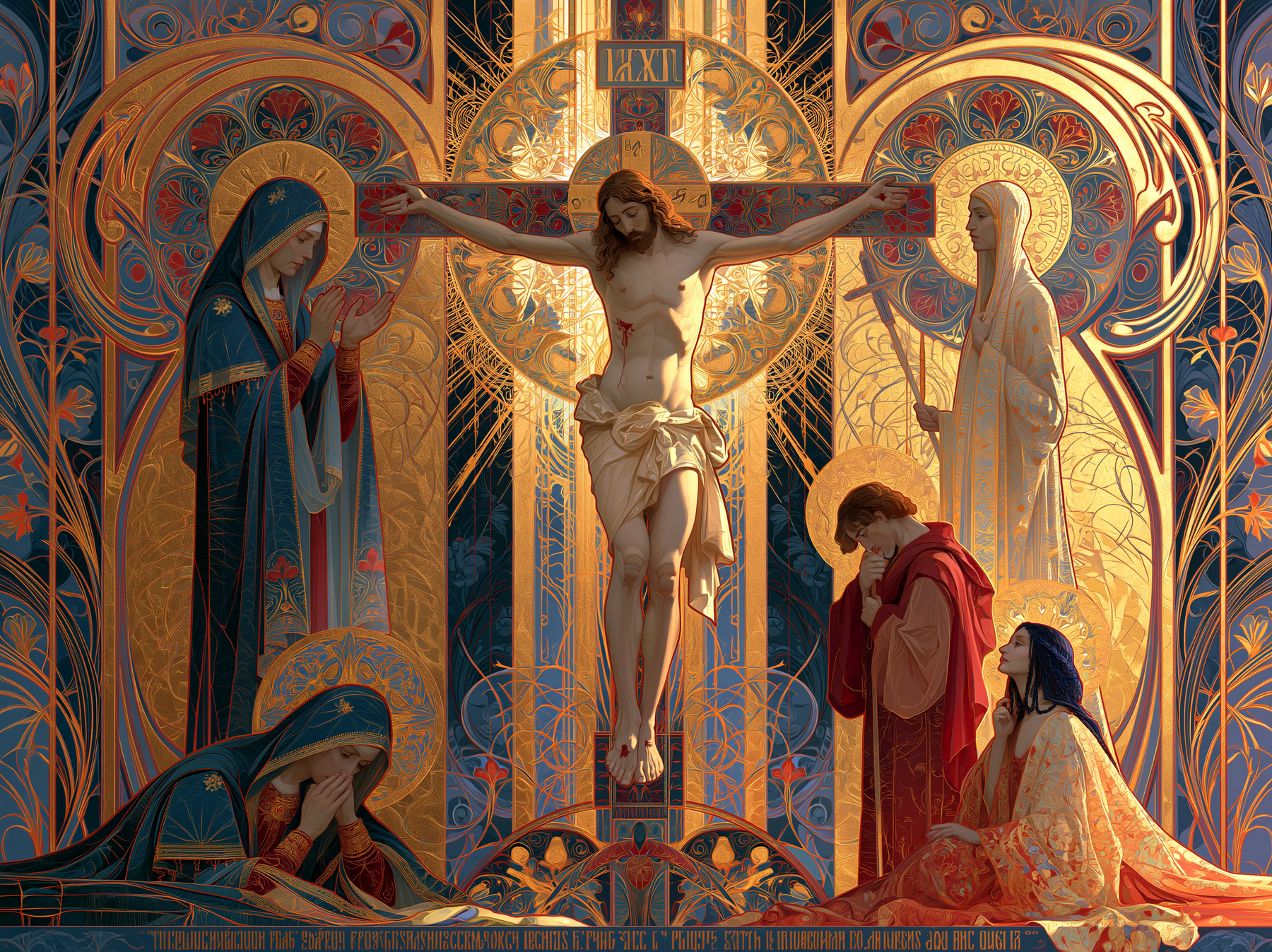 The Crucifixion - Sacred Art Nouveau · Landscape n° 9