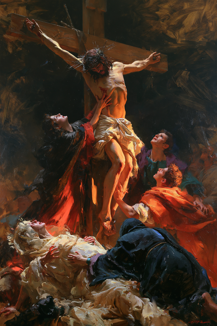The Crucifixion — Mourning Swept through the Cloth