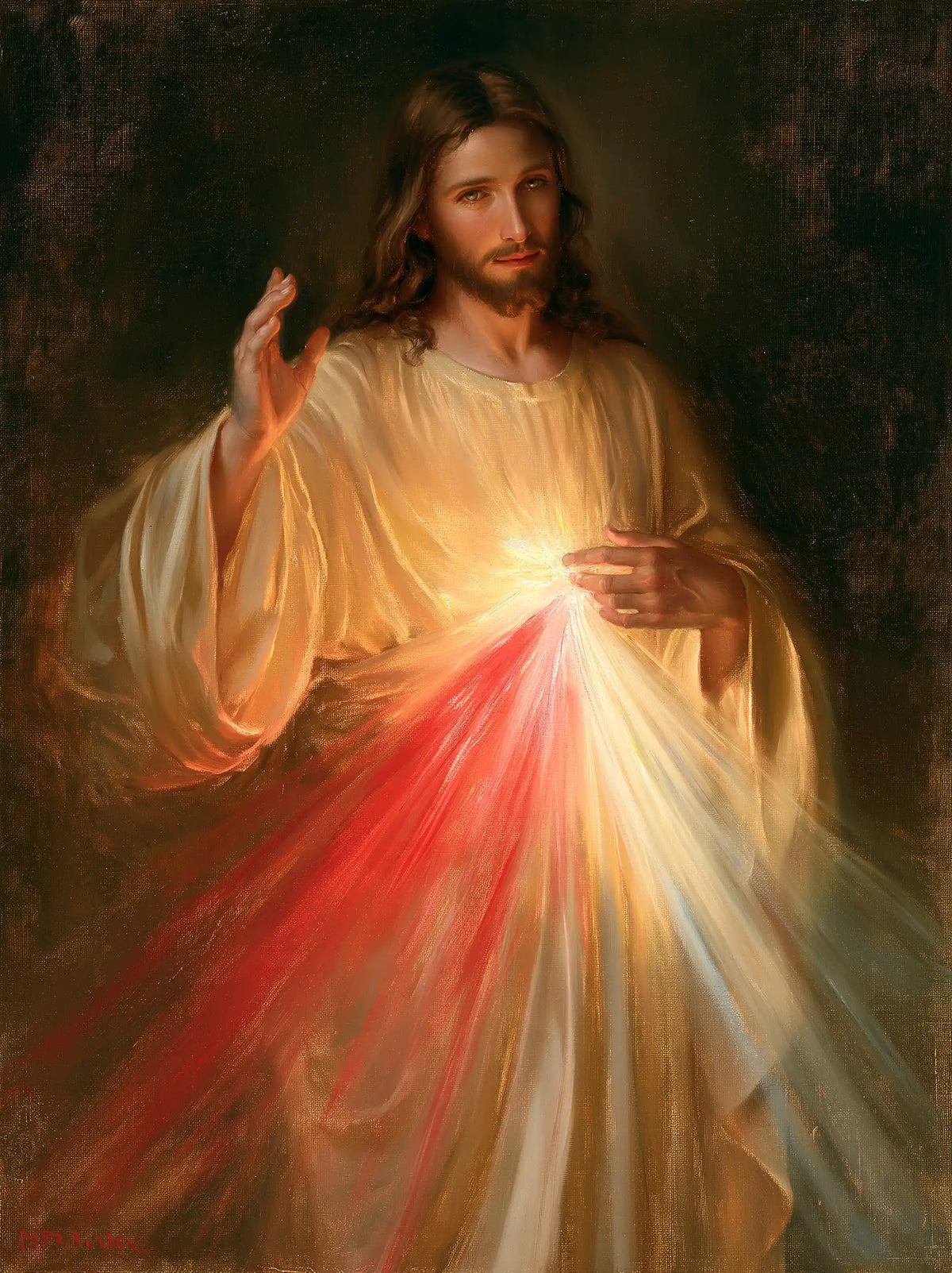Divine Mercy Jesus — The Luminous Fan of the Heart