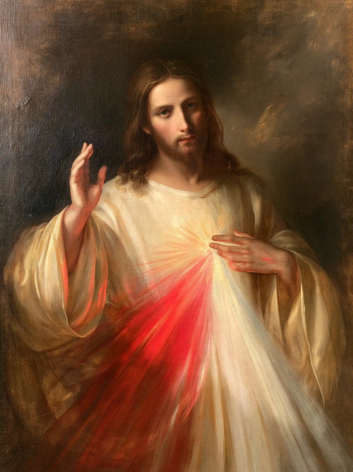 Divine Mercy Jesus in Florentine Renaissance style in Florentine Renaissance style, portrait Christian artwork no. 3