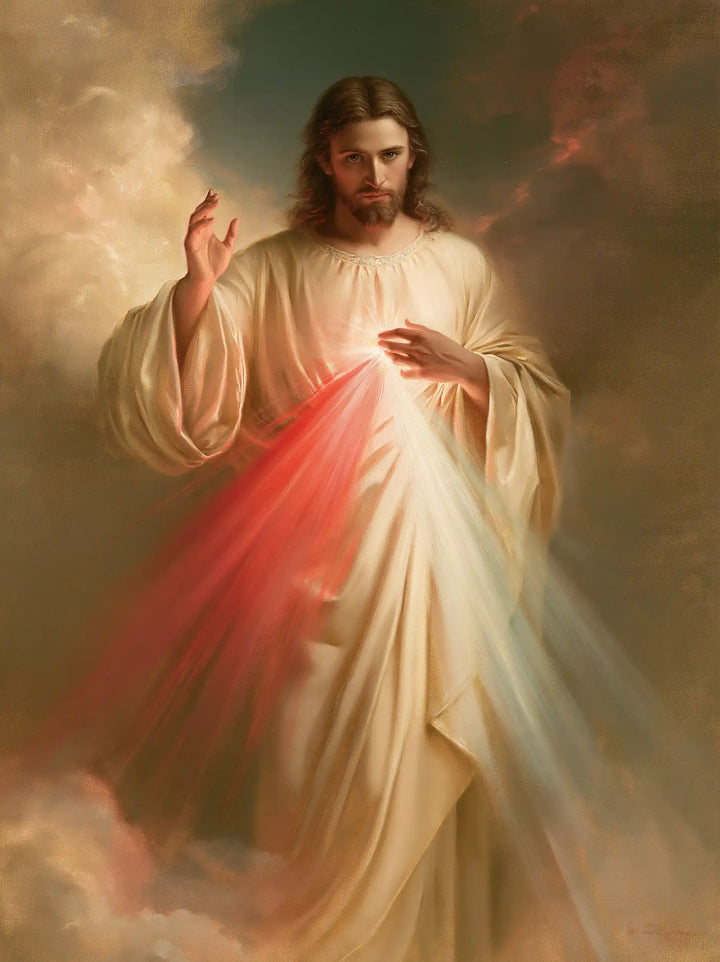 Divine Mercy Jesus - Jesus upon the Clouds · Portrait n° 6