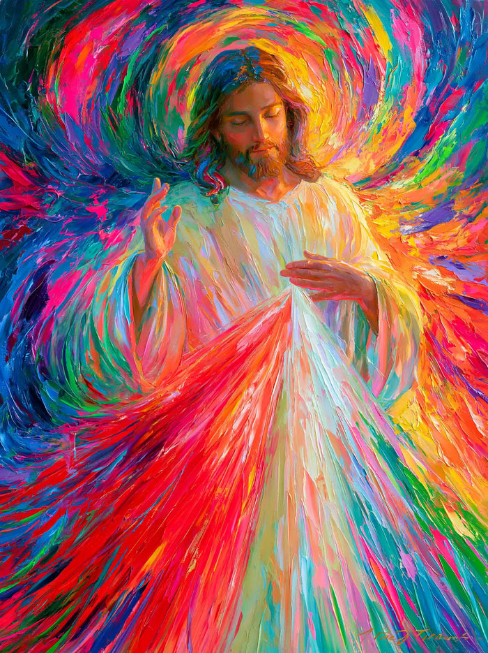 Divine Mercy Jesus – Ultra-Vibrant Expressionism · Portrait no. 5