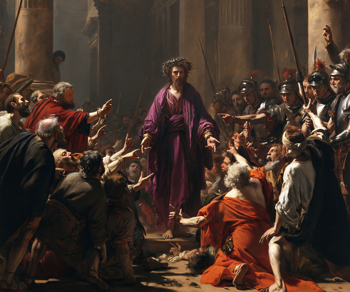 Ecce Homo — The Purple Robe Within the Circle of Knees