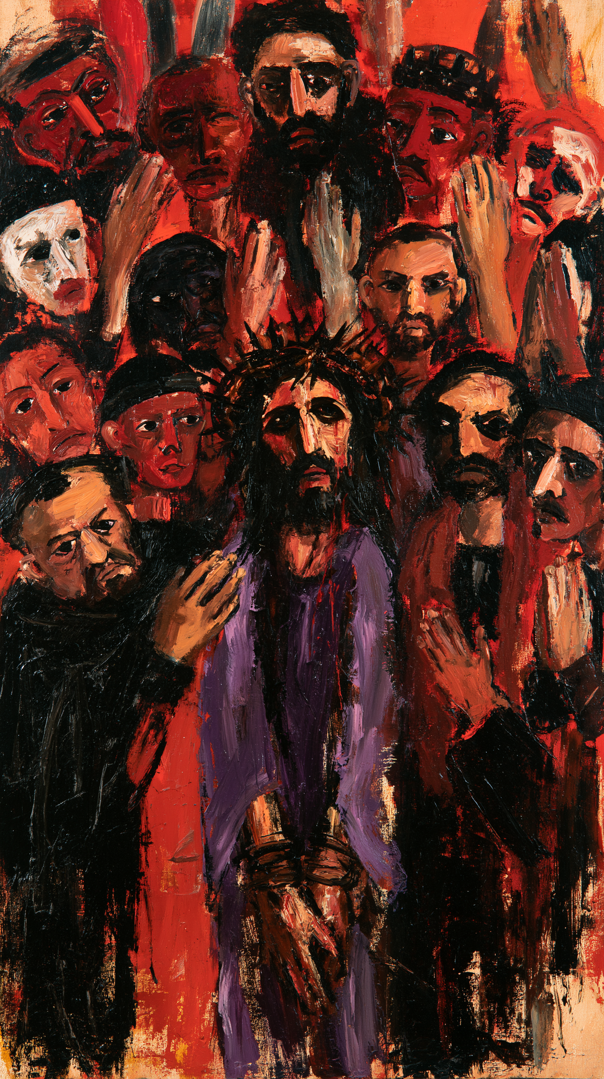 Ecce Homo — The Upturned Face Beneath the Masks