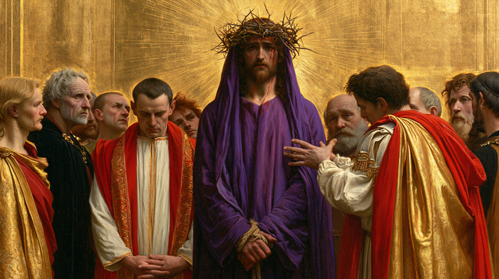 Ecce Homo — The Violet Veil Among Golden Cloaks