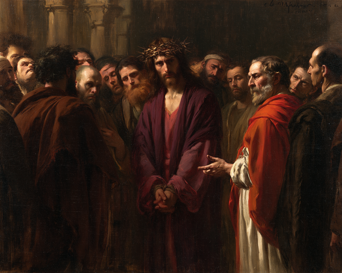 Ecce Homo — The Captive Before the Circle’s Open Palms