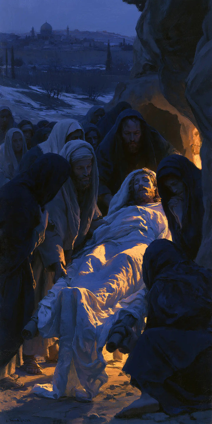The Entombment of Jesus Christ — The Blue Cloth Above the Golden Path
