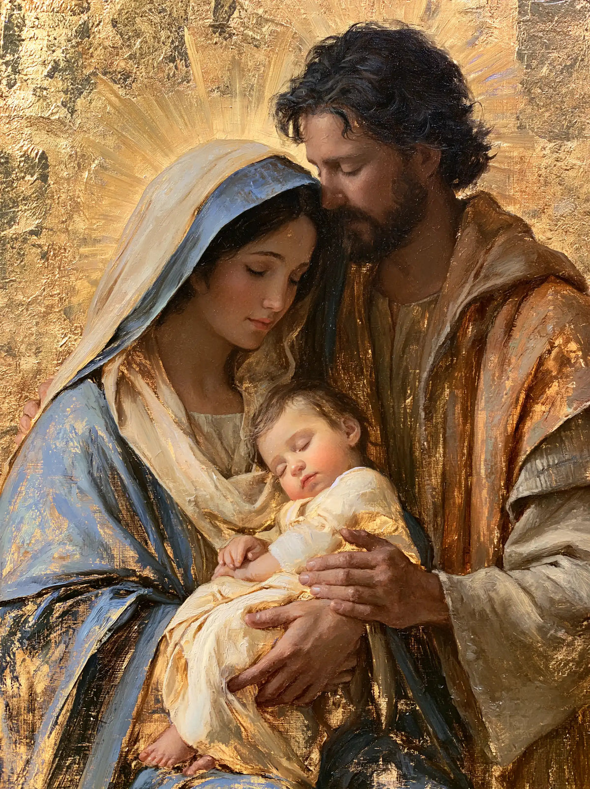 The Holy Family — Rest in Golden Tenderness