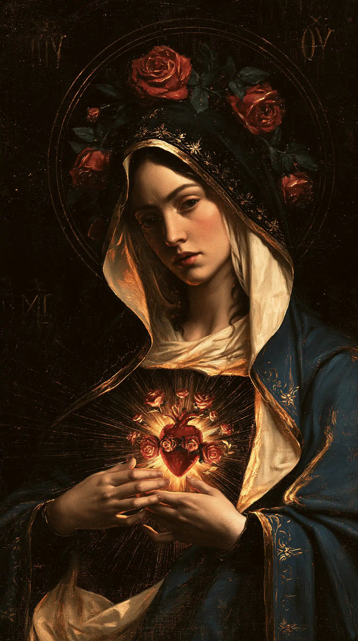 The Immaculate Heart of Mary — The Heart Kept Beneath the Rose Halo