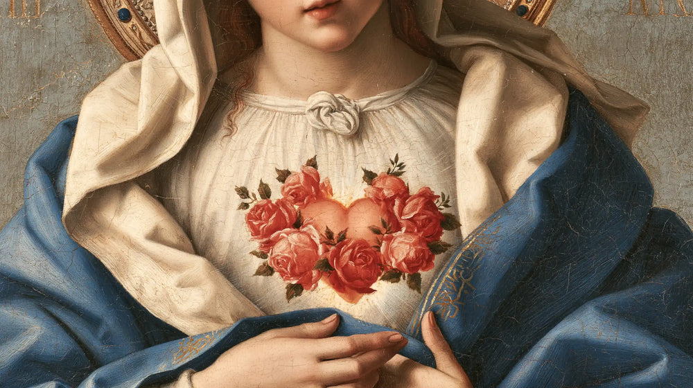 the Immaculate Heart of Mary in Florentine Renaissance style in Florentine Renaissance style, landscape Christian artwork no. 14