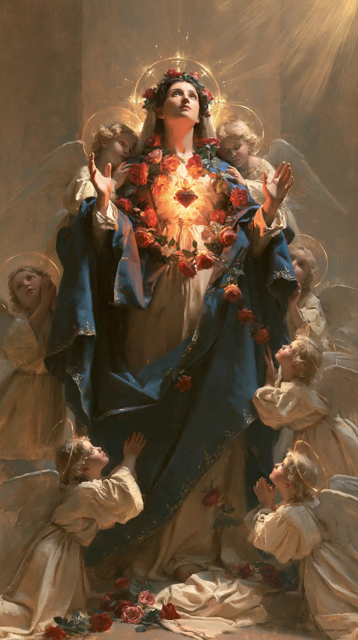 The Immaculate Heart of Mary — Raised Hands in the Assembly of Angels