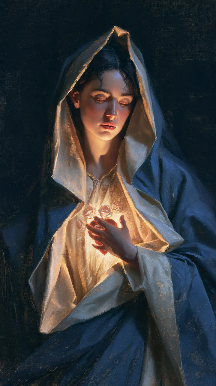 Immaculate Heart of Mary - Midnight Blue Chiaroscuro · Portrait n° 9