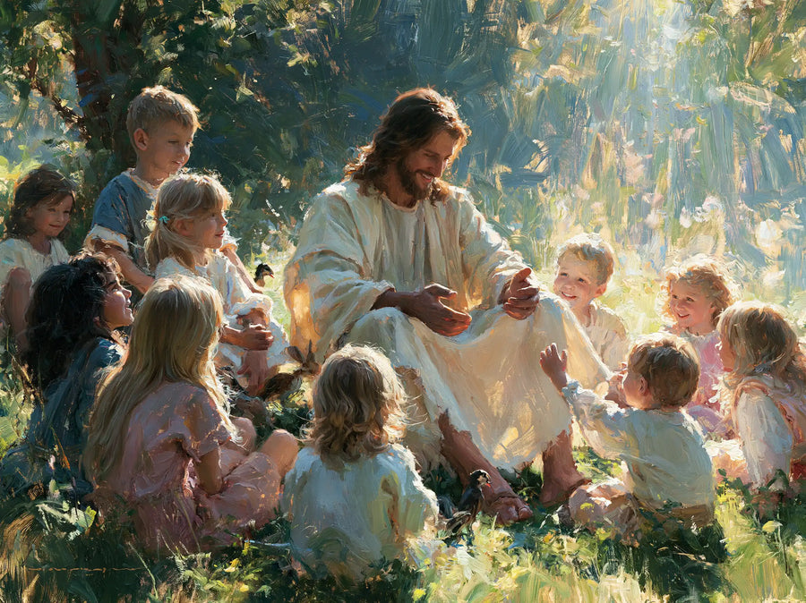 Jesus and the Children - Impressionist · Landscape n° 3
