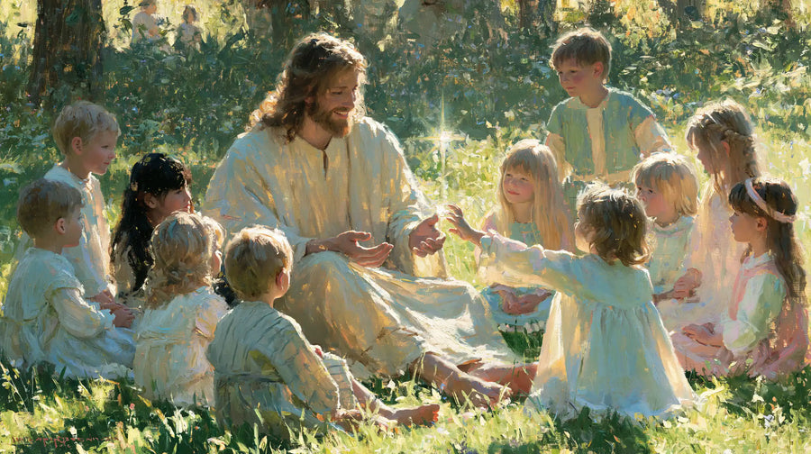 Jesus and the Children - Impressionist · Landscape n° 12
