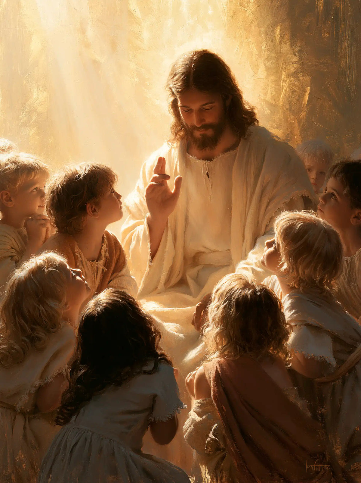 Jesus and the Children - Sacred Gold · Portrait n° 11