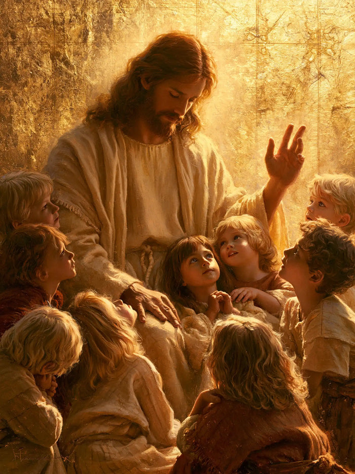 Jesus and the Children - Sacred Gold · Portrait n° 14
