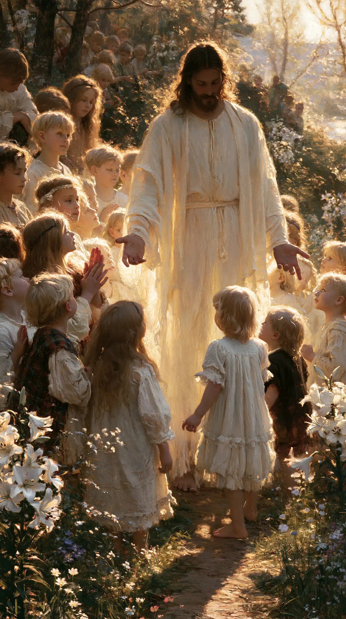 Jesus and the Children - Symbolist · Portrait n° 2