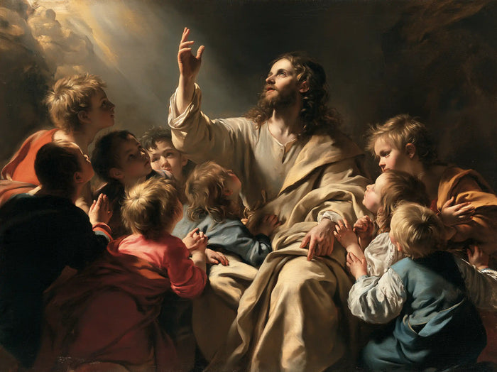 Jesus and the Children — The Finger toward the Heavenly Opening