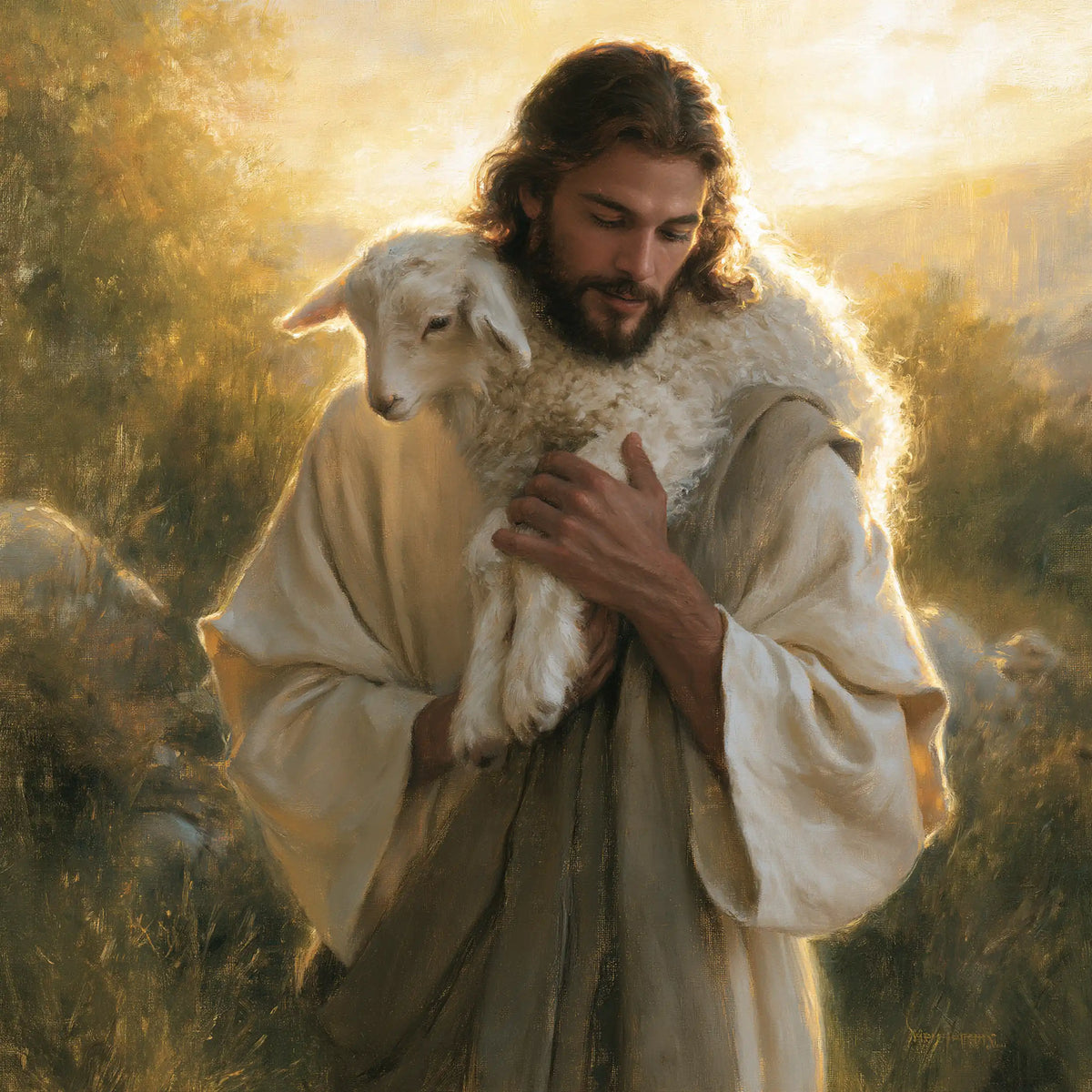 Jesus and the Lamb - Biblical Cinema · Square n° 2