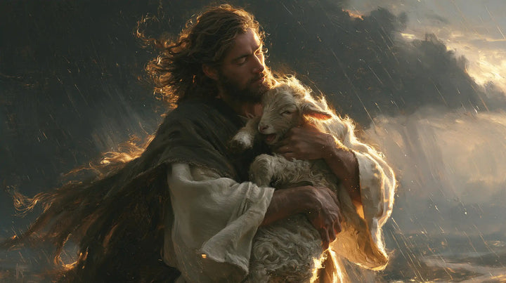 Jesus and the Lamb - Jesus Protecting the Lamb · Landscape n° 11