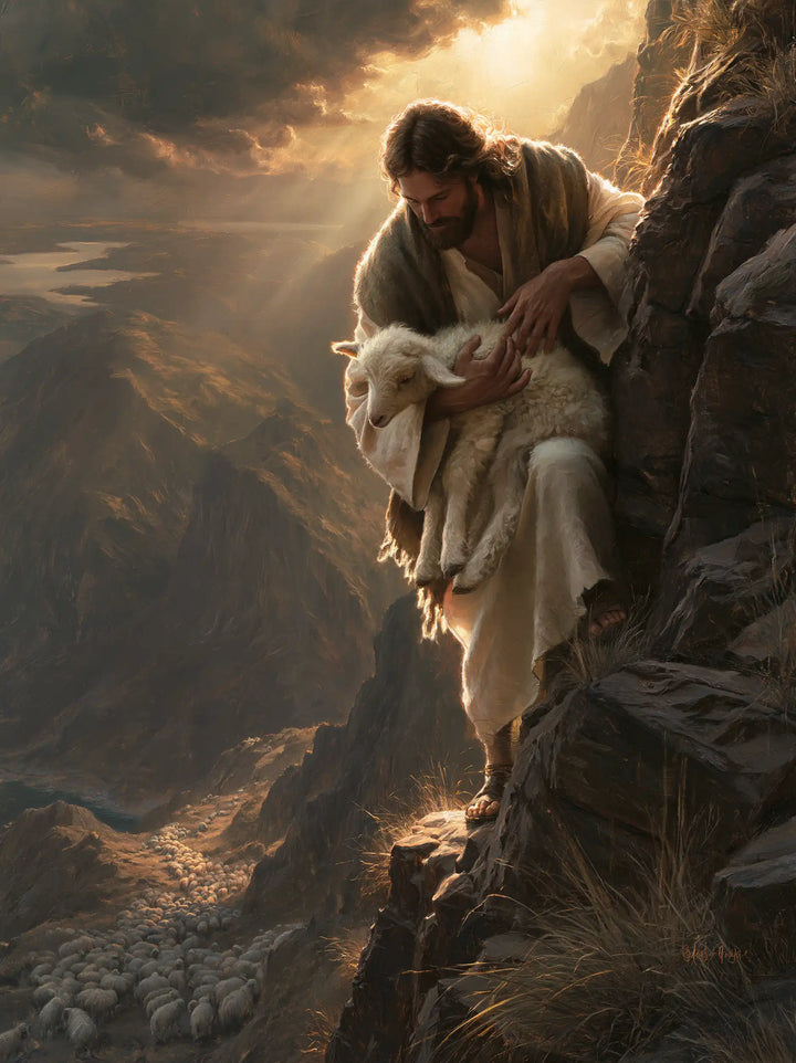 Jesus and the Lamb - Jesus Saving the Lamb · Portrait n° 5