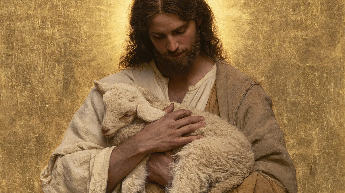 Jesus and the Lamb — Rest Beneath the Shepherd’s Palm