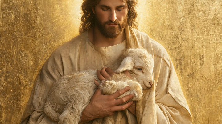 Jesus and the Lamb - Sacred Gold · Landscape n° 12