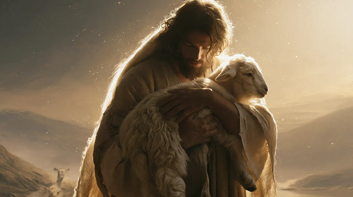 Jesus and the Lamb - Symbolist · Landscape n° 11